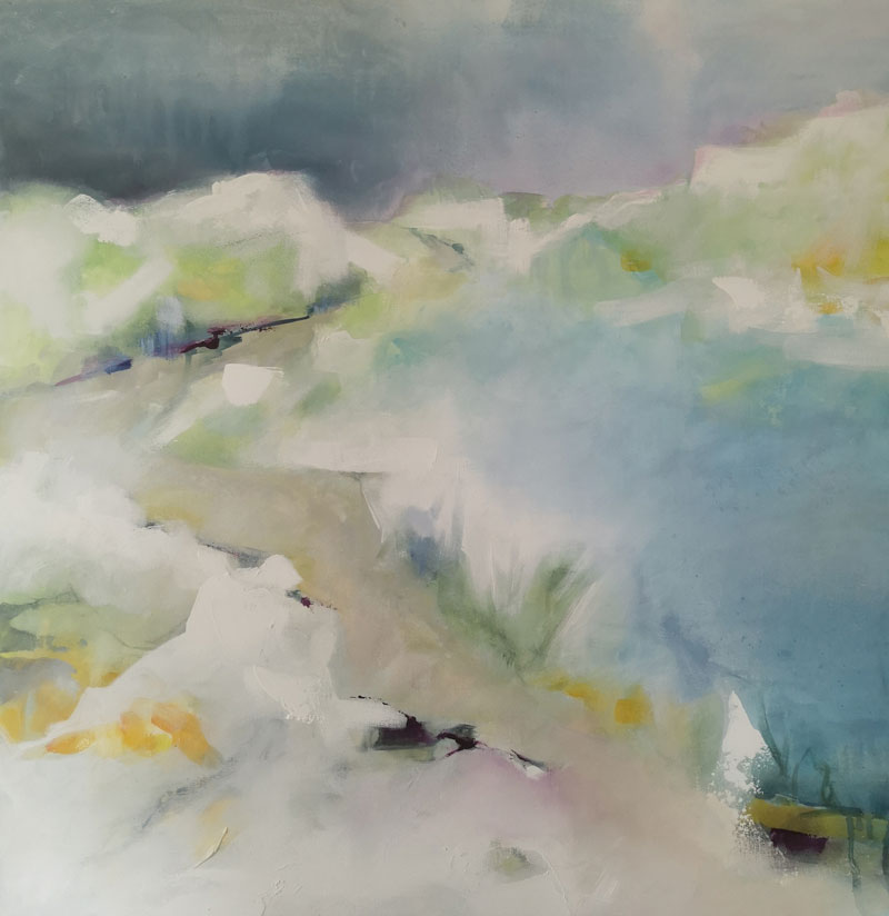 Lichter-Weg,-Acryl-auf-Leinwand,-80x80cm