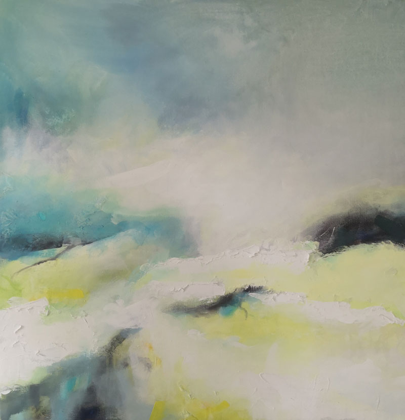 Stille,-Acryl-auf-Leinwand,-80x80cm