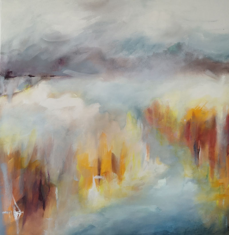 Stilles-Leuchten,-Acryl-auf-Leinwand,-80x80cm