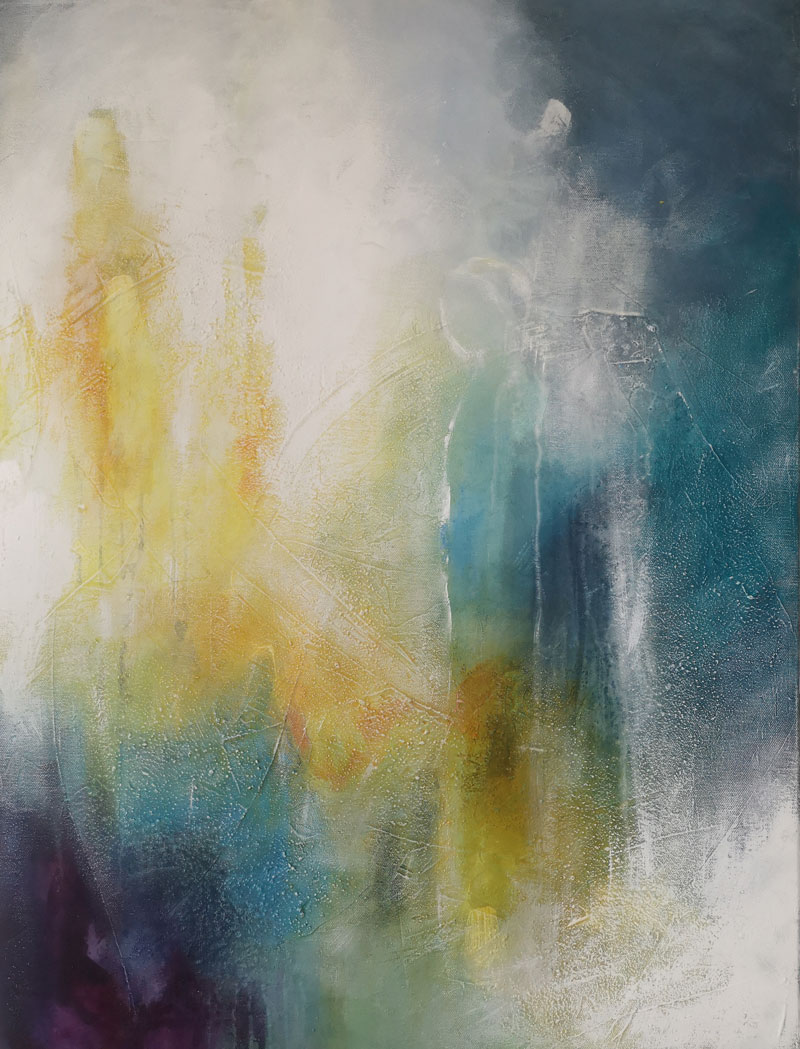 Von-guten-Mächten,-Acryl-und-Strukturpaste-auf-Leinwand,-80x60cm